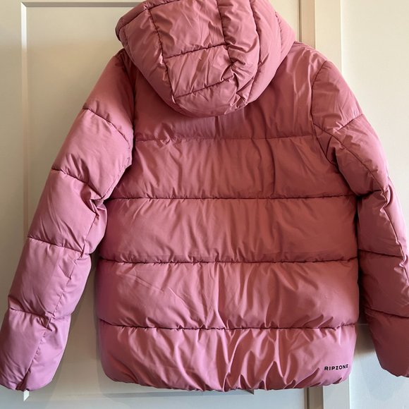 EUC Warm Hooded Pink Parka Down Jacket - Picture 3 of 4
